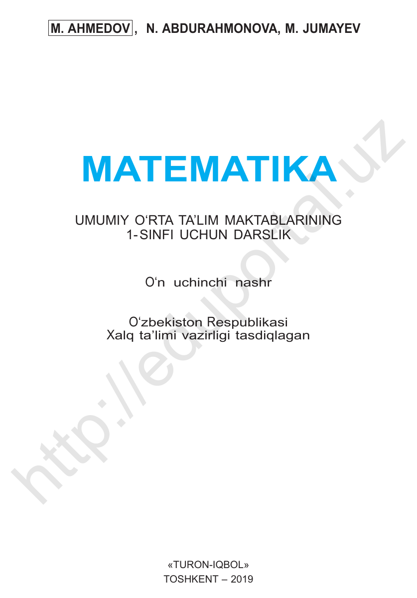 Matematika muqovasi