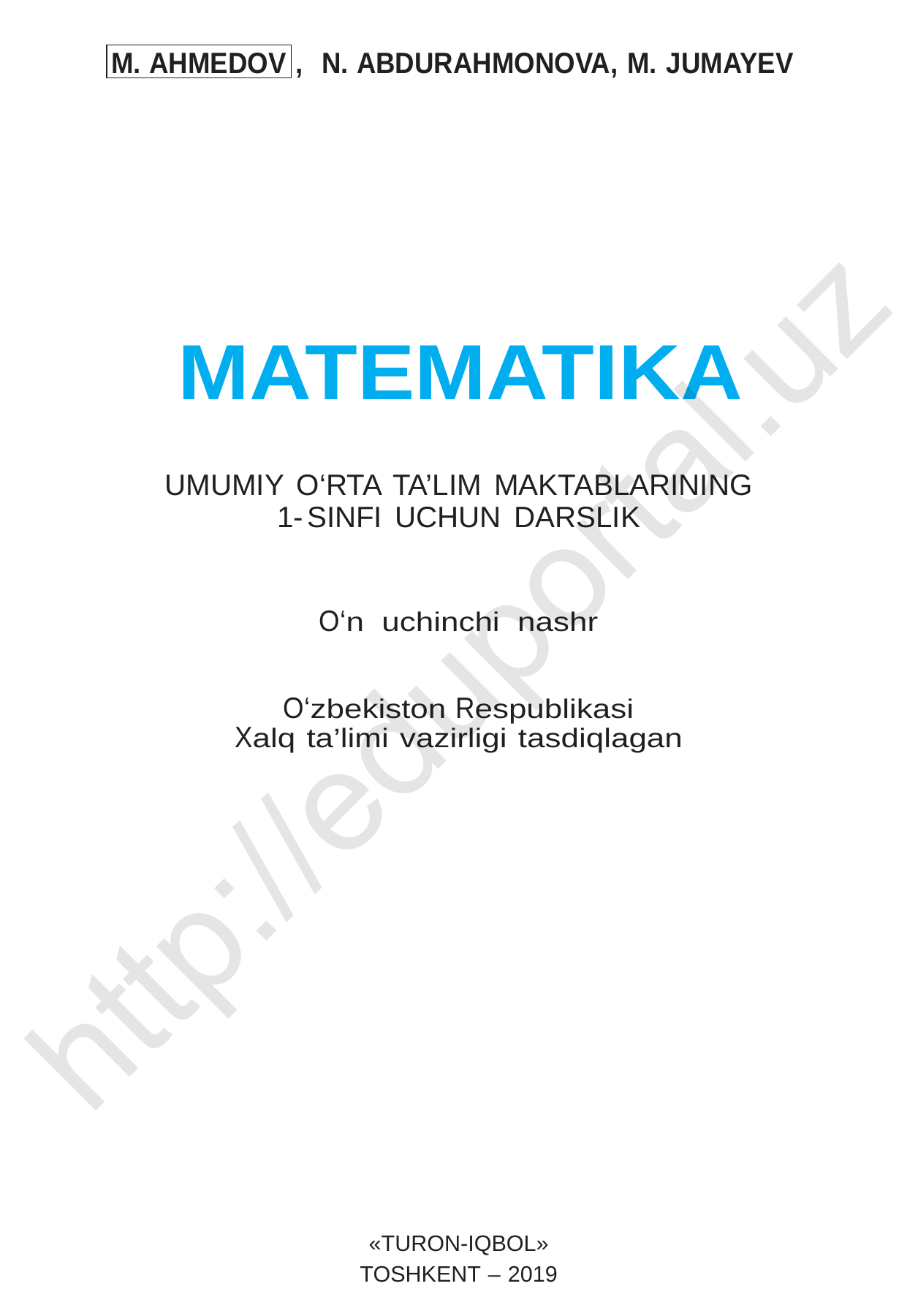 Matematika — 1-bet