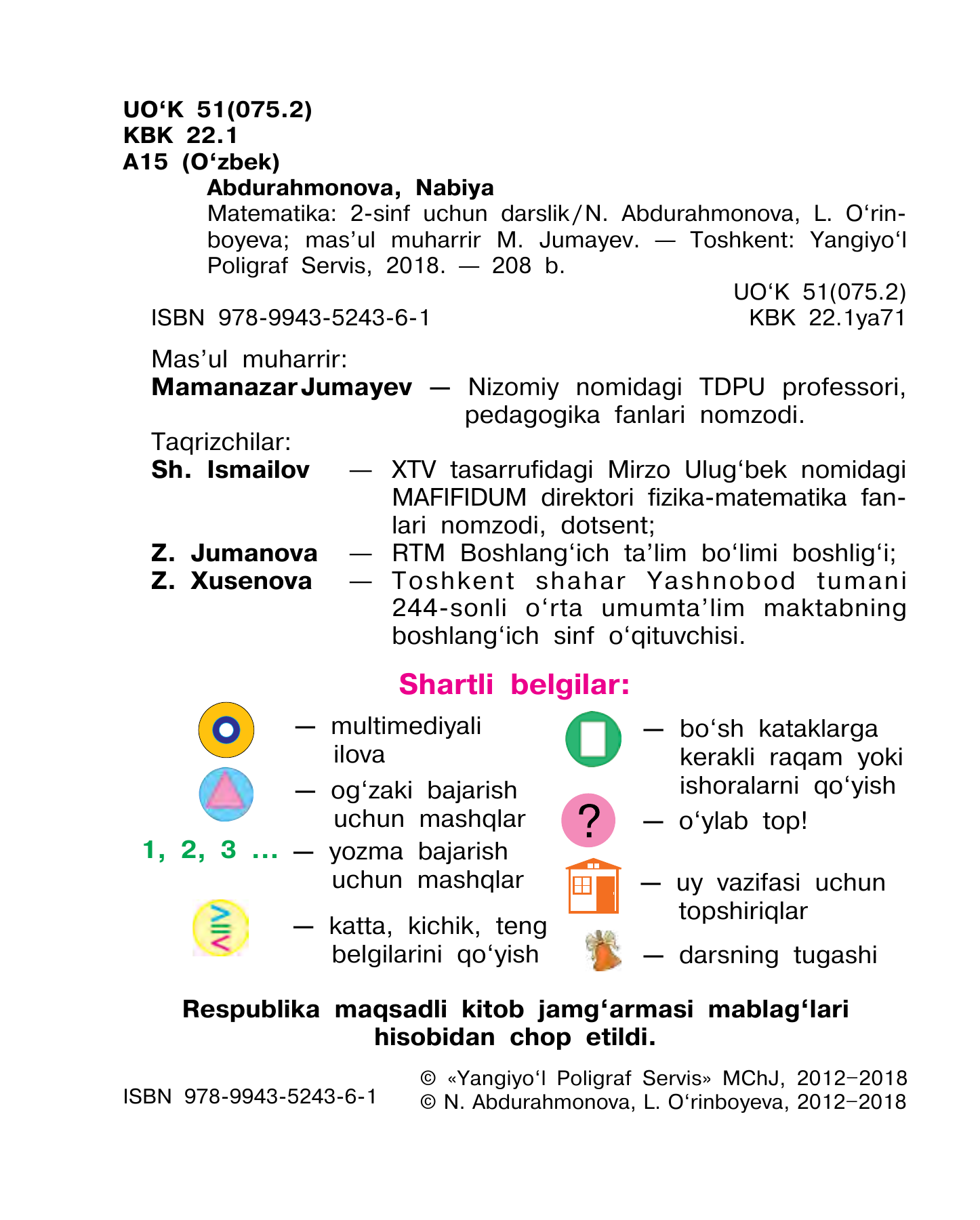 Matematika — 2-bet